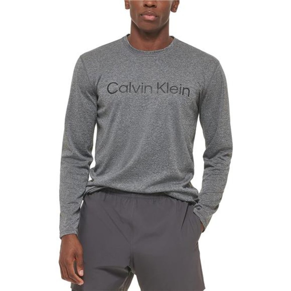 Calvin Klein Men's Long Sleeve Shirt, Grey